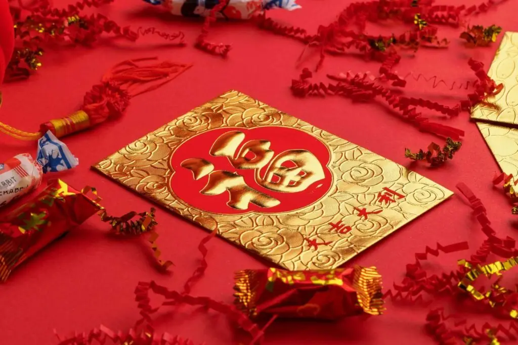 Hongbao – a red envelope containing money given as a gift