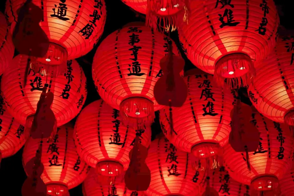 Decorative red lanterns for Chinese New Year